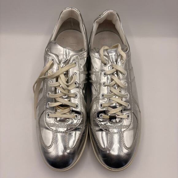 DIOR Metallic Low Top Sneakers Silver Sz 43.5/US 10.5 $510 - Picture 5 of 16